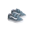 Vans Old Skool Velcro Color Theory Stormy Weather Toddler – peuter sneaker in stormy weather blauw met klittenbandsluiting en Vans side stripe
