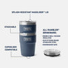 Yeti Single 16 Oz Stackable Cup V2 – dubbelwandige roestvrijstalen beker met Duracoat™-coating, stapelbaar ontwerp en 473 ml inhoud