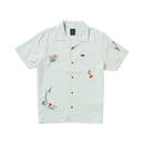 RVCA Nectar Short Sleeve Shirt – linnen-viscose overhemd met all-over print en camp collar