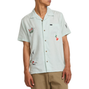 RVCA Nectar Short Sleeve Shirt – linnen-viscose overhemd met all-over print en camp collar