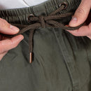 Reell Denim Reflex Easy ST Olive close up veter sluiting broek