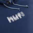 HUF SHAKE DYE PULLOVER HOODIE Insignia Blue voorkant close-up Revert95.com