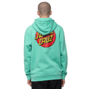 Santa Cruz skateboards classic dot zip hood achterkant jade green lifestyle