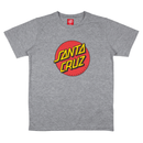 Santa Cruz Skateboards youth classic dot T-shirt heather grey voorkant