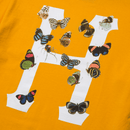 HUF PREY CLASSIC H T-SHIRT goud achterkant close-up