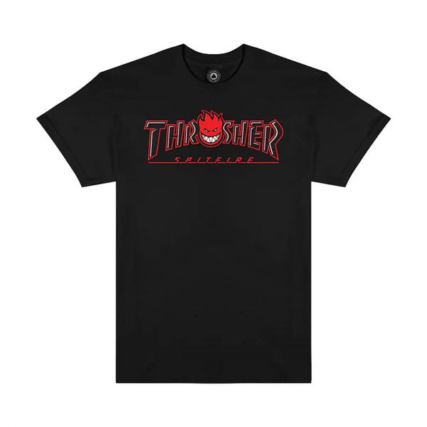 Thrasher x Spitfire Big Head Outline T-shirt – collab tee met Big Head outline graphic
