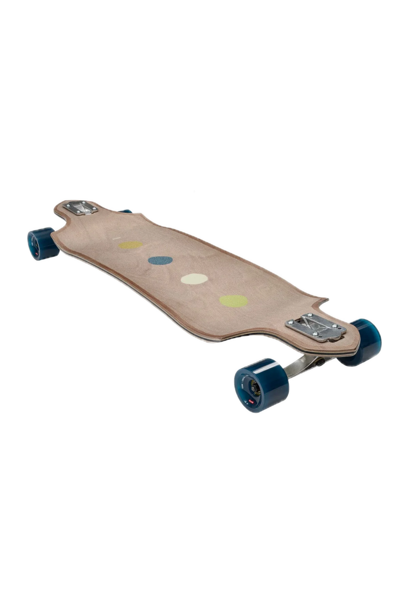 Globe Geminon Micro-Drop Dawn – micro-drop longboard met 8-laags esdoorn, Dawn-graphic, Tensor 180mm trucks en 69mm wielen