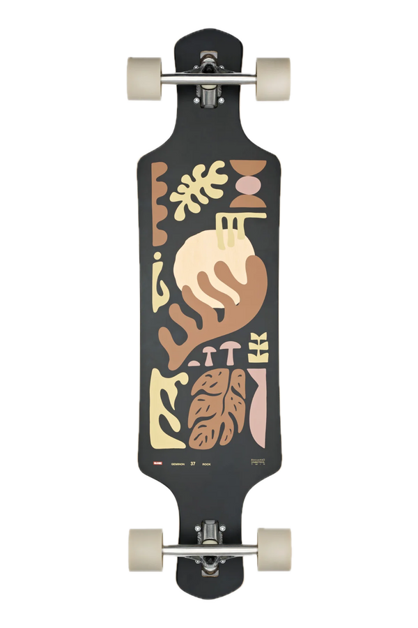 Globe Geminon 37.5 Arid – drop-through longboard van 8-laags esdoorn met Arid-graphic, Tensor 180mm trucks en 69mm wielen