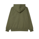 Obey Lowercase Pigment Zip Hood – katoenen pigment-dyed zip hoodie met geborduurd lowercase Obey-logo