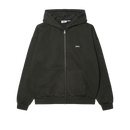 Obey Lowercase Pigment Zip Hood – katoenen pigment-dyed zip hoodie met geborduurd lowercase Obey-logo