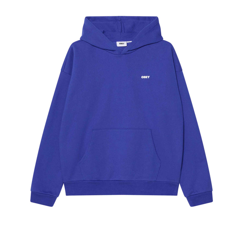 Obey Bold Star Extra Heavy Hood Dazzling Blue – blauwe hoodie van extra zwaar fleece met Bold Star graphic
