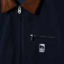 Obey Gordon Extra Heavy Zip Hood Black – zwarte full zip hoodie van extra zwaar fleece met Gordon graphic