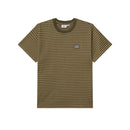 Obey Established Works Eyes Stripe SS Grape Leaf Multi gestreept T-shirt met Eyes embroidery