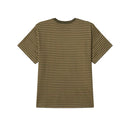 Obey Established Works Eyes Stripe SS Grape Leaf Multi gestreept T-shirt met Eyes embroidery