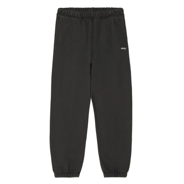 Obey Lowercase Pigment Sweatpants – katoenen jogger met pigment-dyed afwerking en Obey lowercase logo