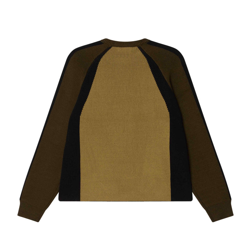 Obey Raglan Crew Neck Sweater – fleece sweater met raglanmouwen en subtiele Obey-branding