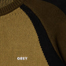 Obey Raglan Crew Neck Sweater – fleece sweater met raglanmouwen en subtiele Obey-branding