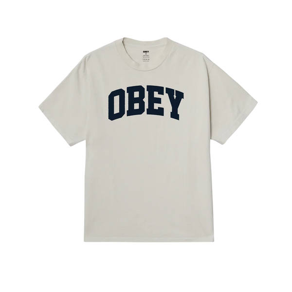 Obey Collegiate Heavyweight Classic Tee – T-shirt van zwaar katoen met Collegiate Obey logo op de borst