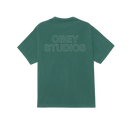 Obey Studios Outline Heavyweight Classic Tee – Pigment Rainforest T-shirt van 100% katoen met relaxed fit en borstlogo