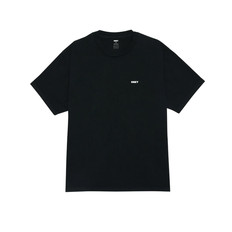 Obey Bold Icon Face Heavyweight Classic Tee – zwart T-shirt van zwaar katoen met Obey Face graphic