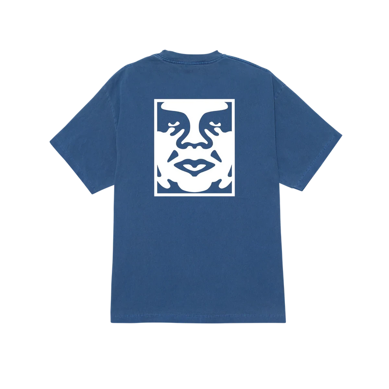 Obey Bold Icon Face Heavyweight Classic Tee – zwart T-shirt van zwaar katoen met Obey Face graphic