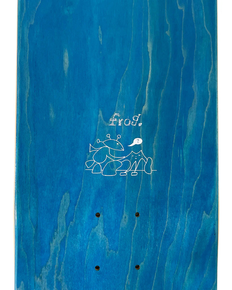 Frog Skateboards Extra Help Deck – skateboard deck met speelse Extra Help graphic en Frog branding
