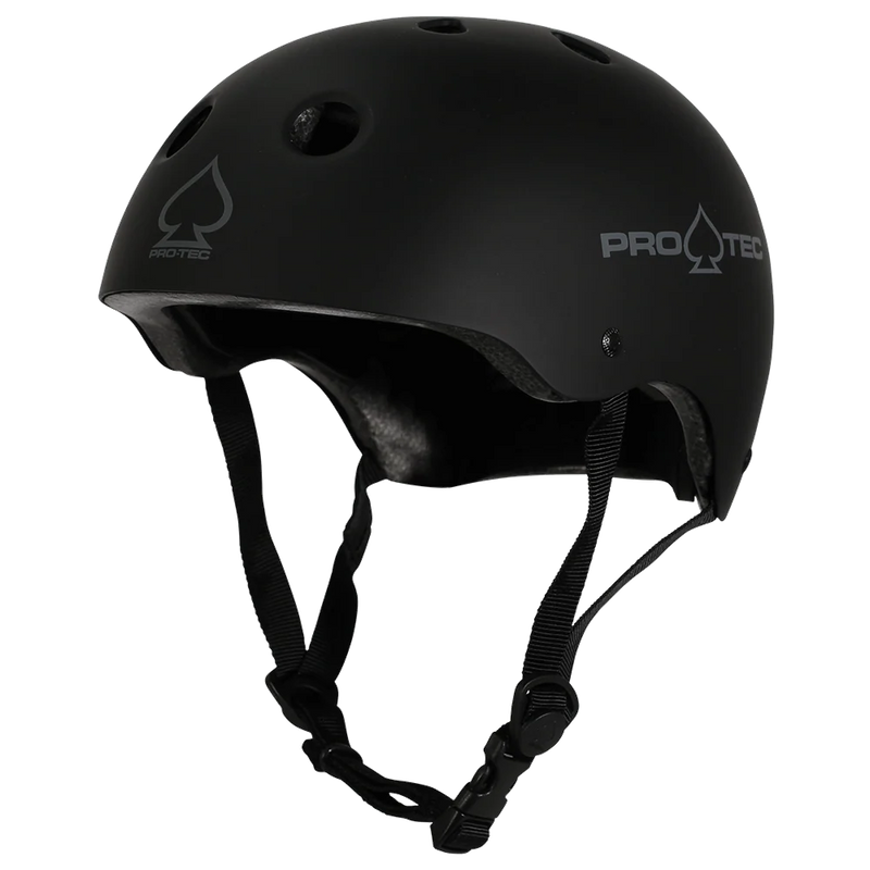 Pro-Tec Helmet Classic Cert Matte Black – gecertificeerde skatehelm met matte afwerking, ABS-schaal en EPS-voering