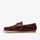 Clarks Originals Godney Boat British Tan Leather leren boat shoe in cognac kleur met rubber zool