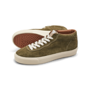 Last Resort AB VM001 Mid Olive White – mid-top skateschoen van olijfgroen suède met witte zool en subtiele branding