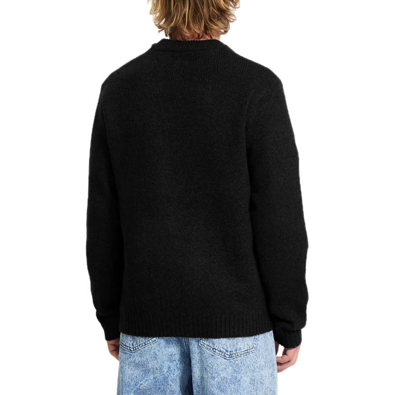 Volcom Edmonder II Sweater Black – zwarte sweater in katoenmix met regular fit en subtiele Volcom-branding