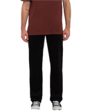 Volcom Solver 5 Pocket Corduroy Black – straight fit ribcord broek in zwart met 5-pocket design en subtiele branding