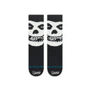 Stance x Misfits Beware Crew Black – zwarte crew sokken met iconische Misfits Beware print en Stance branding