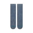Stance Icon Dyed Crew Sea Blue – zeeblauwe crew sokken met hand-dyed look, medium cushioning en versterkte hiel en teen