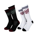 Santa Cruz Kick Sock 2 Pack – set van twee witte sokken met Santa Cruz-logo en comfortabele stretchpasvorm