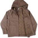 Revert 95 Classic Heavy Duty Work Hooded Jacket – canvas work jacket van cotton duck canvas met quilted recycled polyester lining en Revert 95 branding