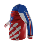 Rumble Speedshop Red Arrows Jersey rood moto-style jersey met pijl-design