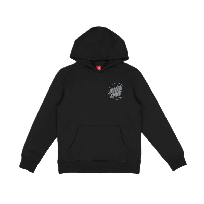 Santa Cruz Youth Imprint Moon Dot Hood Black midweight fleece hoodie met maanprint