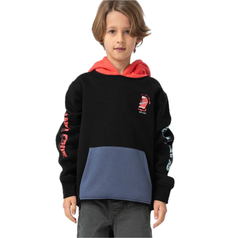 Santa Cruz Youth VTG Screaming Connect Hoodie Black midweight fleece hoodie met vintage Screaming Hand-print