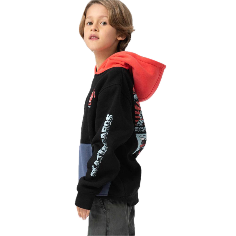 Santa Cruz Youth VTG Screaming Connect Hoodie Black midweight fleece hoodie met vintage Screaming Hand-print