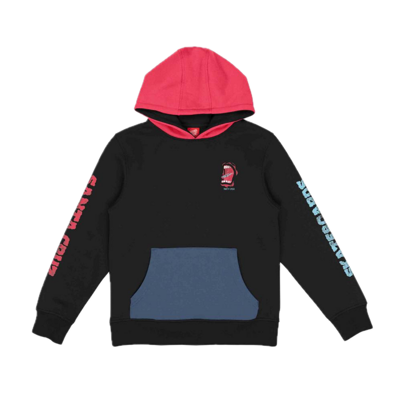 Santa Cruz Youth VTG Screaming Connect Hoodie Black midweight fleece hoodie met vintage Screaming Hand-print
