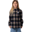 Santa Cruz Youth Chopper LS Shirt Navy Check kids flannel.