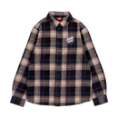 Santa Cruz Youth Chopper LS Shirt Navy Check kids flannel.