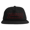 Thrasher Shadow Mag Logo Snapback – zwarte snapback cap met geborduurd Shadow Mag-logo en vlakke klep