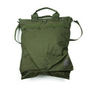Rumble Helmet Backpack Green – groene polyester rugzak met helm-vak en verstelbare schouderbanden