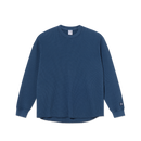 Polar Skate Co Dylan LS Tee Waffle Space Blue – longsleeve van 100% katoen met wafelstructuur en relaxte pasvorm in Space Blue kleur.