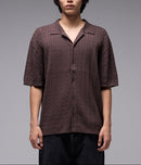 Former Marilyn Cable SS Knit Shirt Choc – premium short-sleeve cable knit in Choc