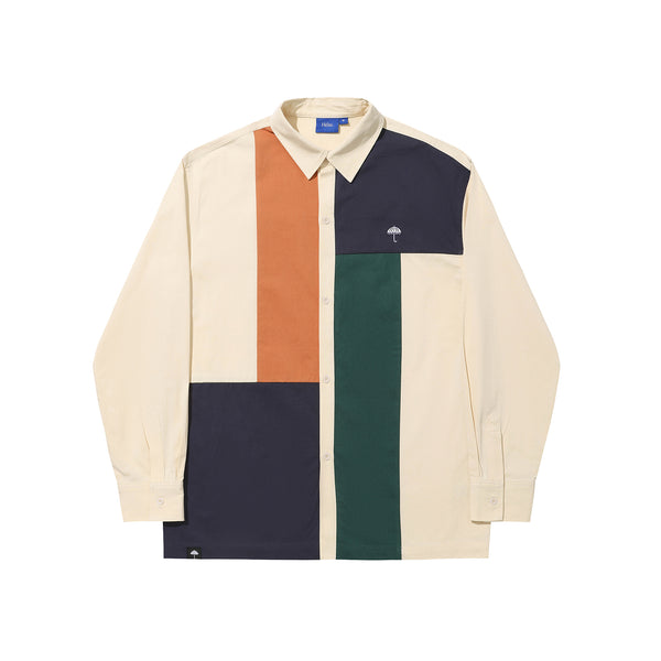 Hélas Blocchi LS Shirt Multico – longsleeve T-shirt met multicolor blokpatroon