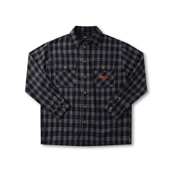 Former Vivian Flannel LS Shirt Black – premium zwart flannel shirt met relaxed fit
