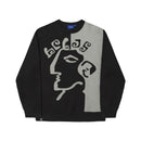 Hélas Caps Dieu Grec Crewneck Knit – gebreide trui met Griekse goden-graphic in intarsia-breisel en geribde afwerking