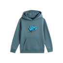 Vans Sk8 Pullover Kids Stormy Weather – kinderhoodie in stormy weather blauw met Vans-logo en capuchon
